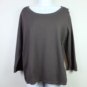 Banana Republic Brown Scoop Neck Sweater Top Size XL